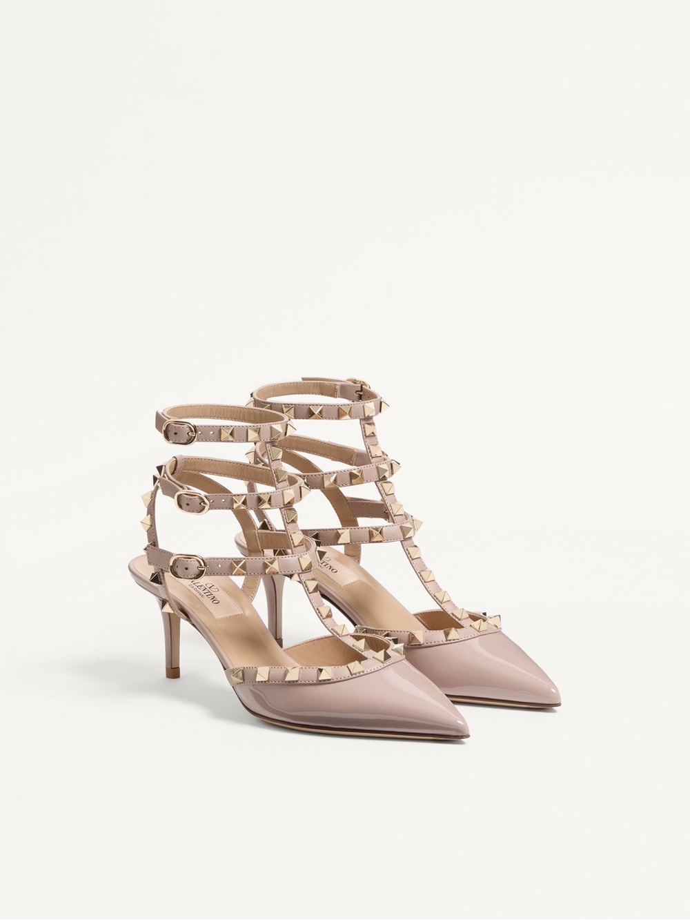 Valentino Garavani Rockstud Caged Pump 65Mm Ankle Wrap - Nude Pink size 38 - Picture 4 of 10
